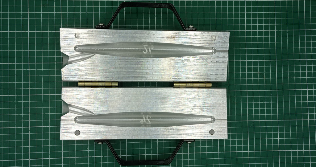 CNC Machined Aluminum 24oz Trolling Sinker Mold – One Cavity Lead Casting Mold