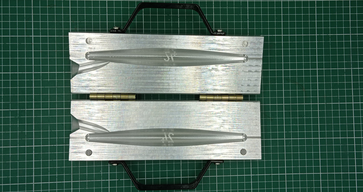 CNC Machined Aluminum 24oz Trolling Sinker Mold – One Cavity Lead Casting Mold