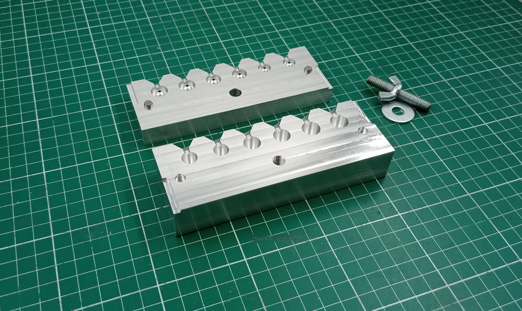 CNC machined worm bullet weight aluminum mold 1/4 oz, 3/8 oz and 1/2 oz