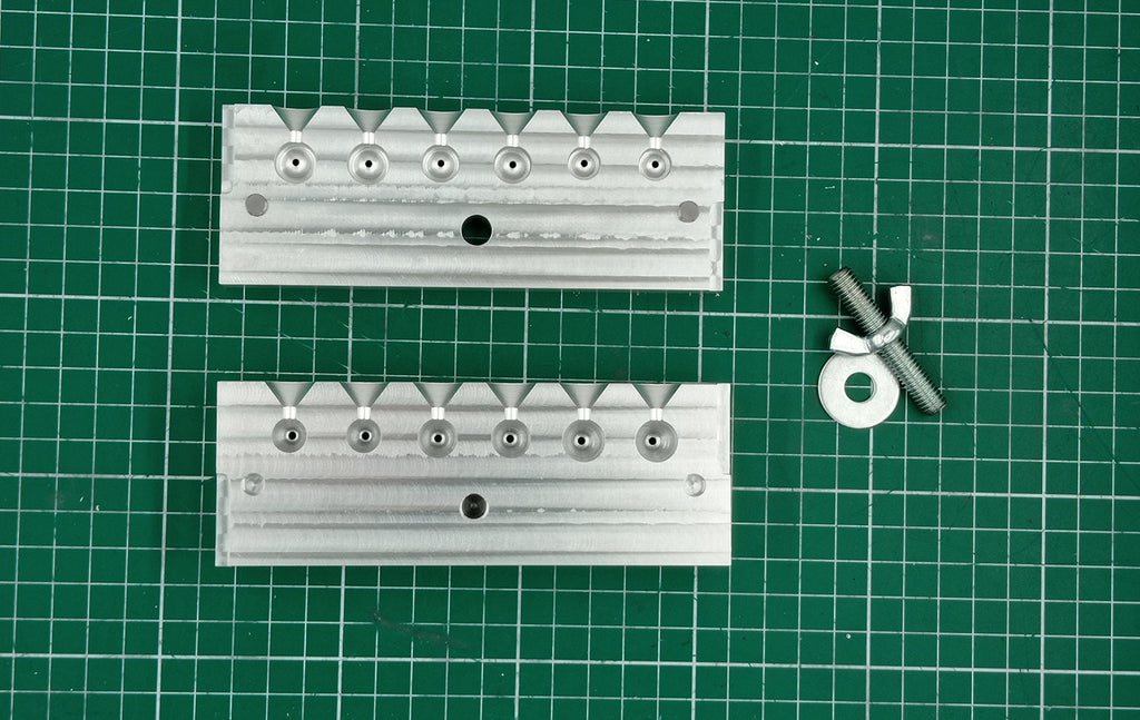 CNC machined worm bullet weight aluminum mold 1/4 oz, 3/8 oz and 1/2 oz