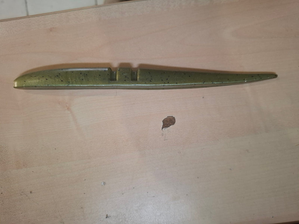 CNC machined two cavity 9 inch slug go lure aluminum mold