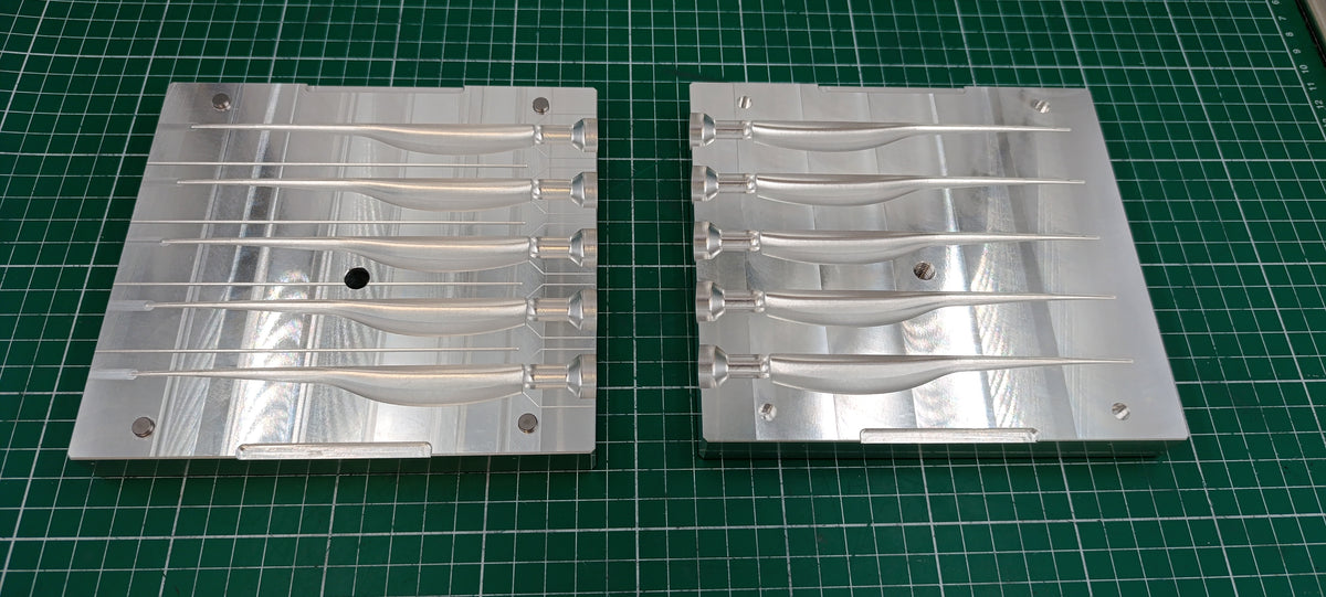 5" Jerk Shad Soft Plastic Mold - 5 Cavity CNC Aluminum