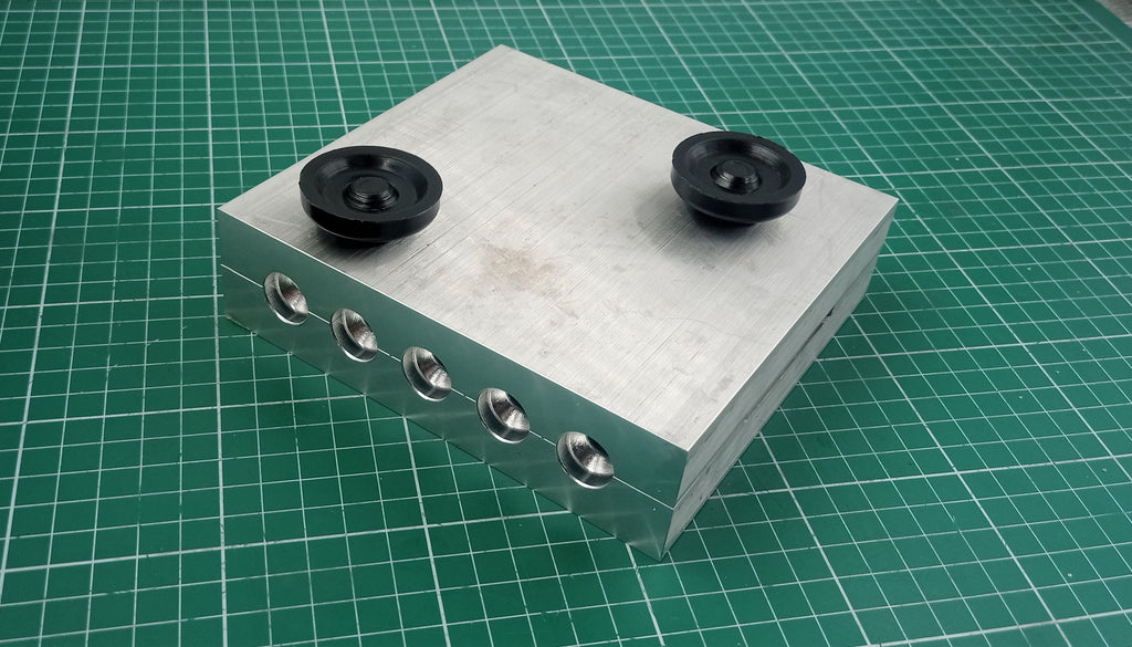 CNC machined aluminum mold for 4" cocahoe shad production