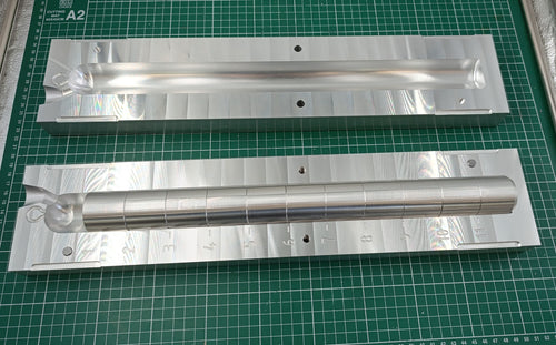 1.5" deep drop lead mold with interchangeable inserts : 1lb to 12lb CNC machined