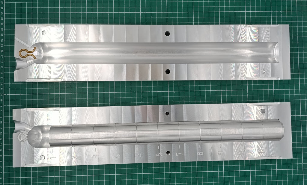 1.5" deep drop lead mold with interchangeable inserts : 1lb to 12lb CNC machined