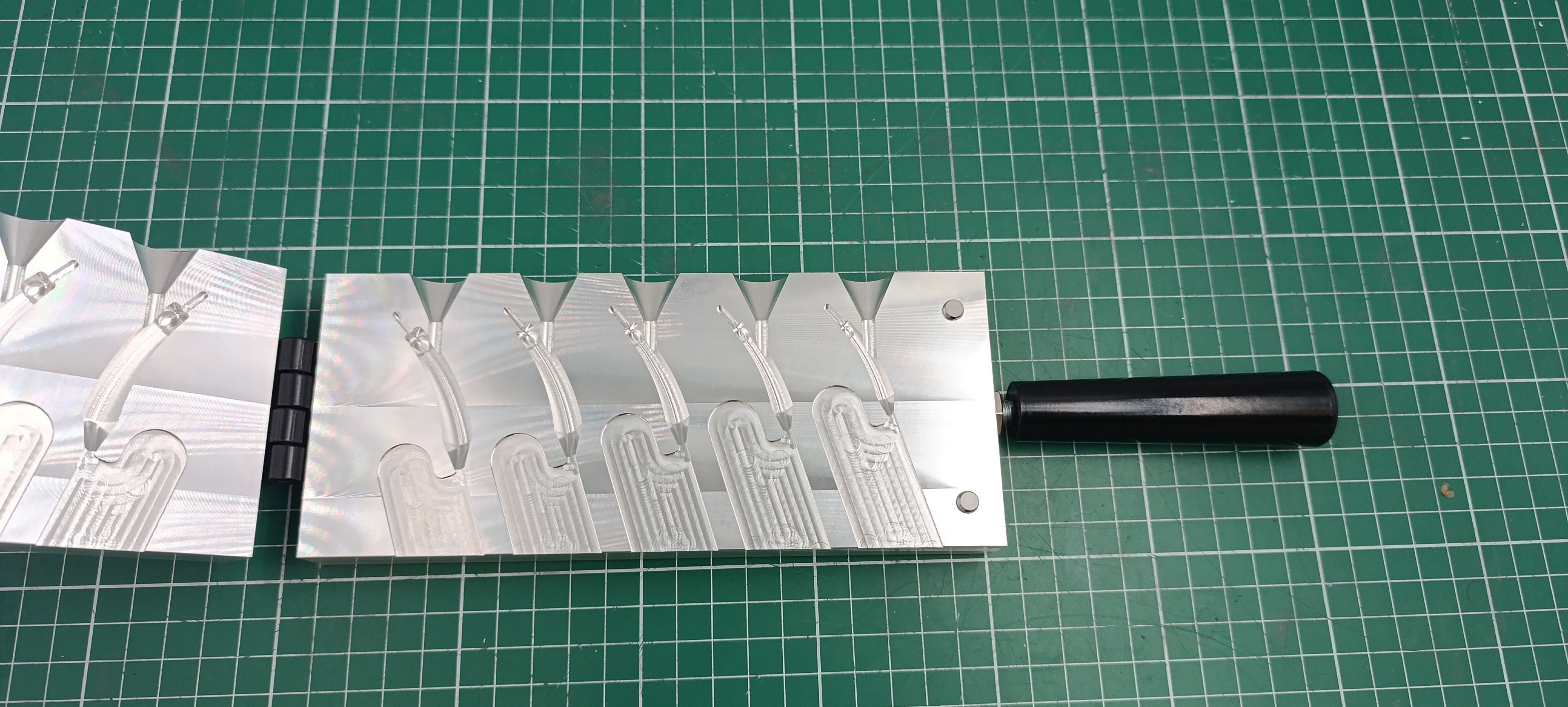 CNC machined goofy jig aluminum fishing mold, 1/4oz 3/8oz 1/2oz 3/4oz 1oz