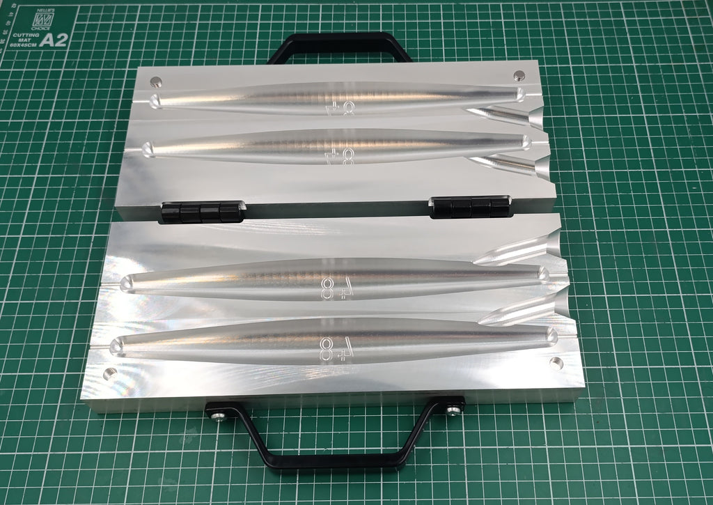 CNC machined two cavity 48oz Trolling sinker aluminum fishing mold
