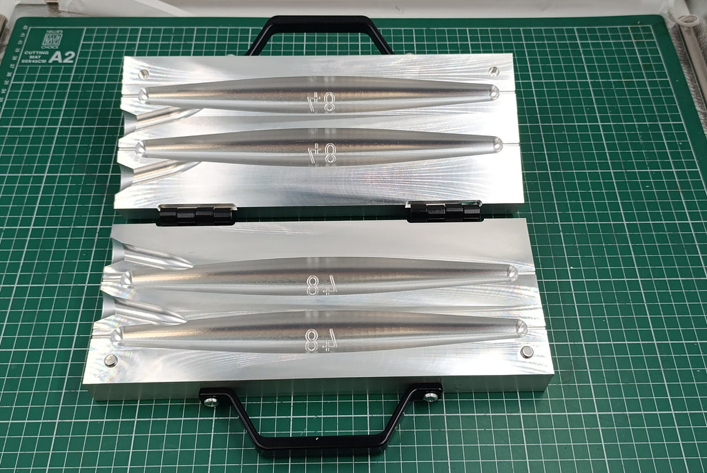 CNC machined two cavity 48oz Trolling sinker aluminum fishing mold