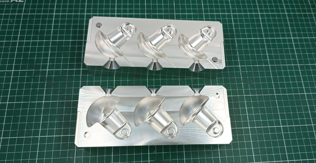 CNC machined 3 cavity 20oz mushroom anchor aluminum mold