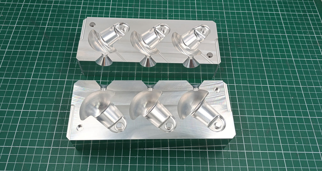 CNC machined 3 cavity 20oz mushroom anchor aluminum mold