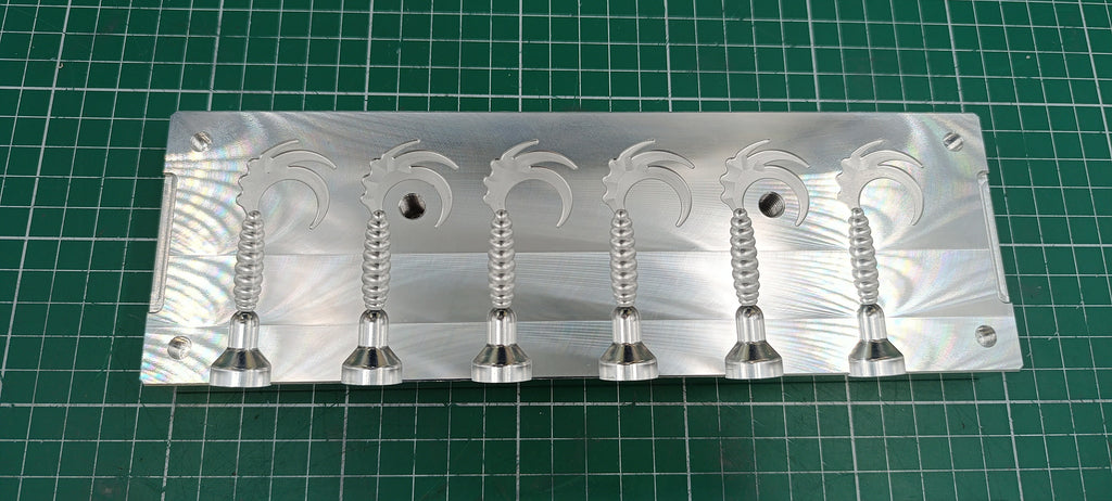 2" Fire Tail Grub Twister Lure CNC machined aluminum fishing mold