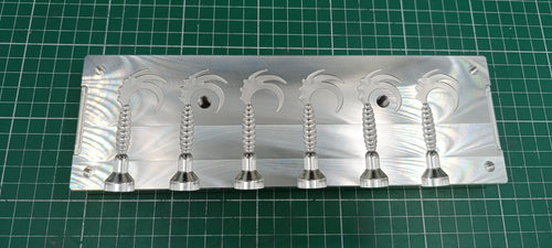 2" Fire Tail Grub Twister Lure CNC machined aluminum fishing mold