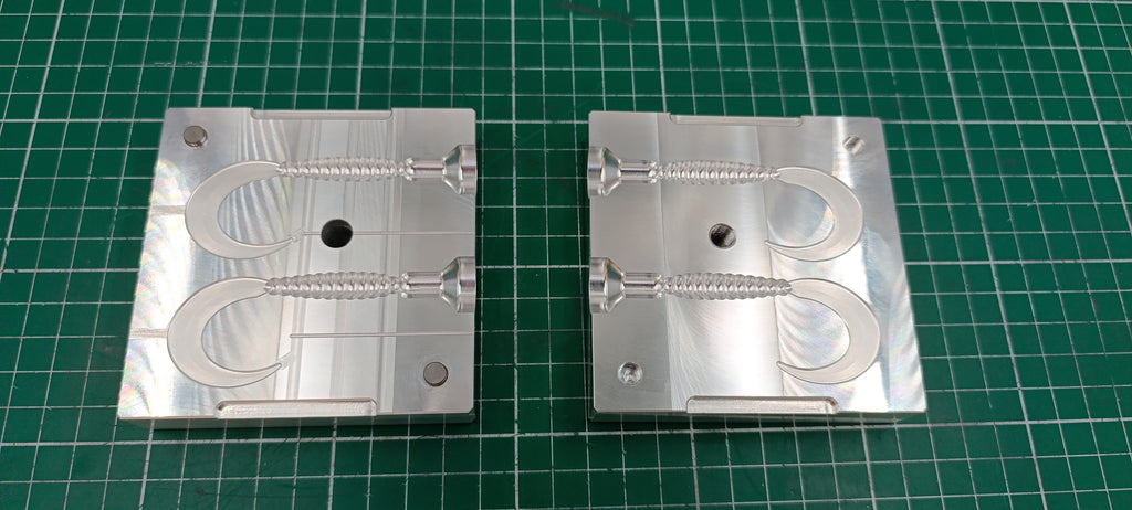 Grub twister lure CNC machined aluminum fishing mold, CNC machining services