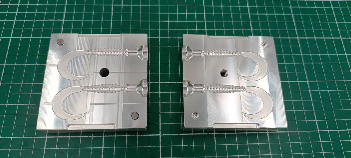 Grub twister lure CNC machined aluminum fishing mold, CNC machining services