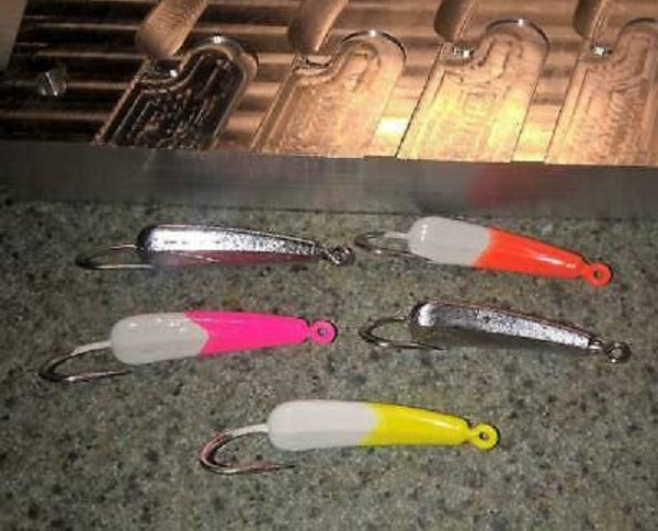 CNC machined pompano jig aluminum fishing mold, CNC machining services