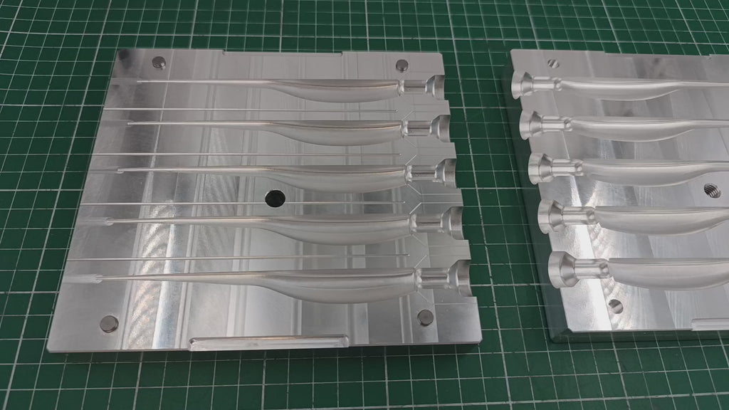 5" Jerk Shad Soft Plastic Mold - 5 Cavity CNC Aluminum