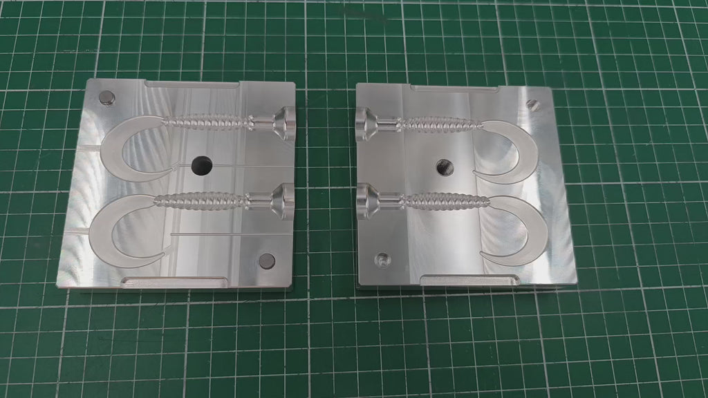 Grub twister lure CNC machined aluminum fishing mold, CNC machining services