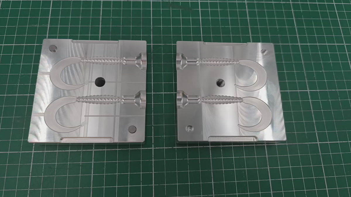 Grub twister lure CNC machined aluminum fishing mold, CNC machining services